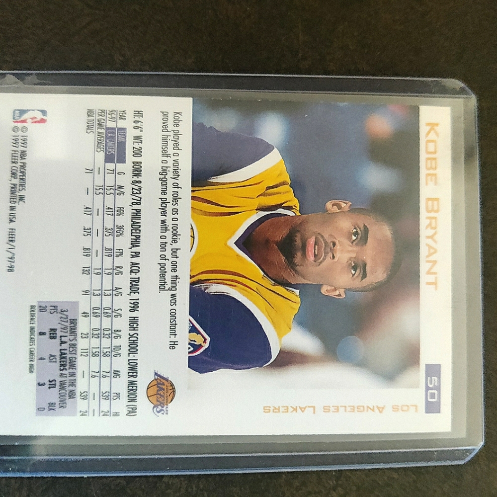 Kobe Bryant Rookie Card Fleer